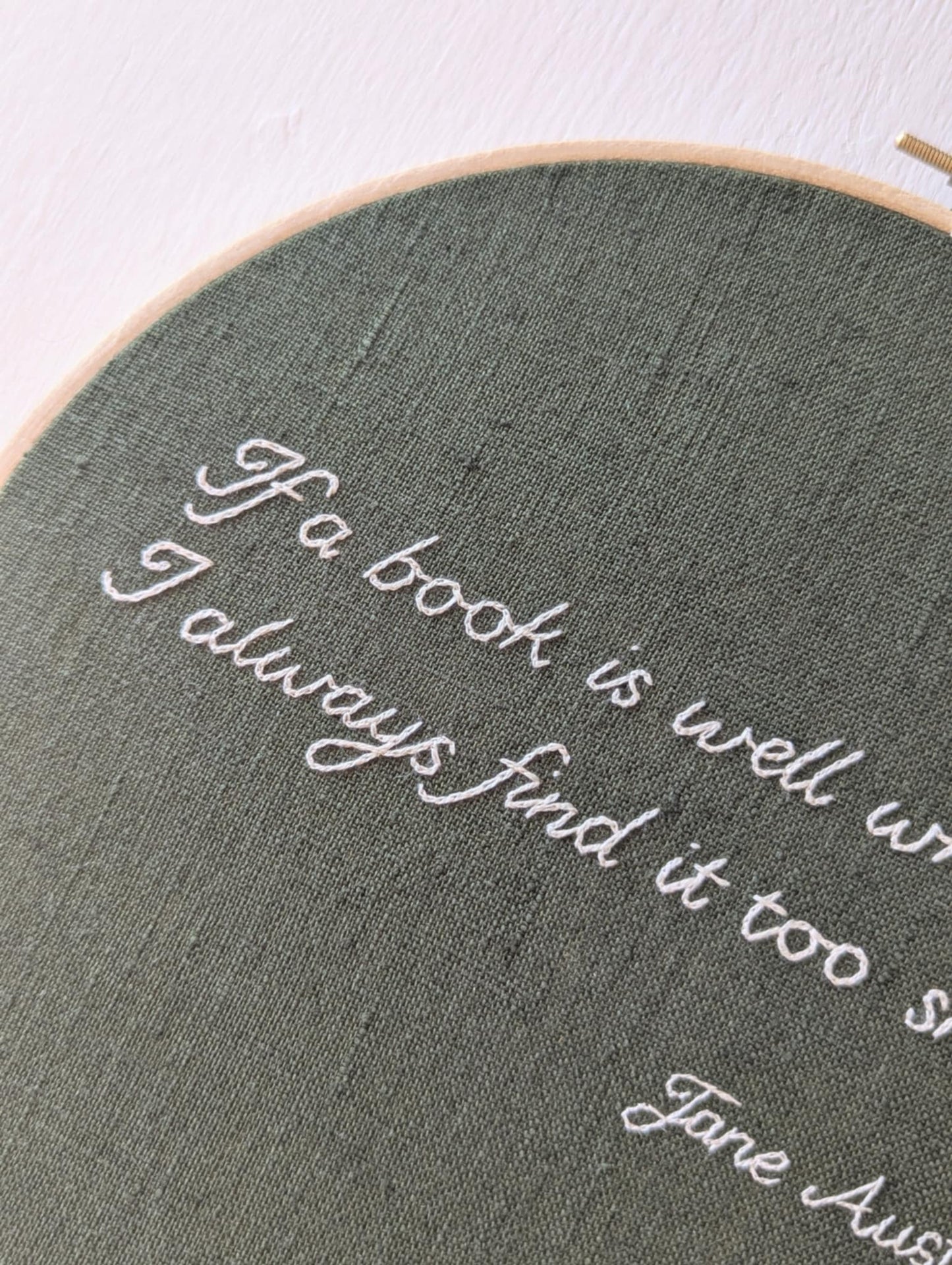 Quote Hoop 8" - Jane Austen {II}