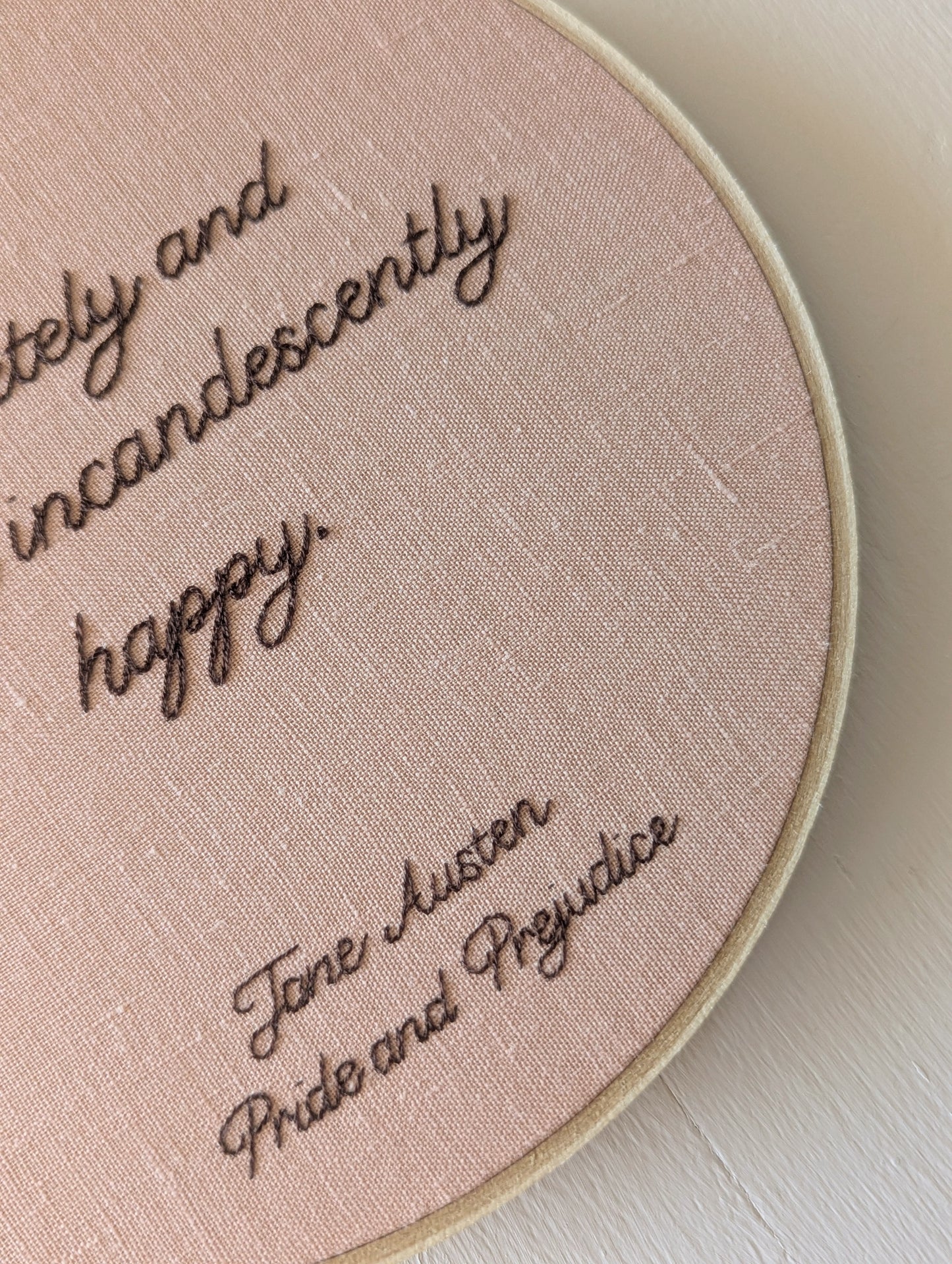 Quote Hoop 8" - Jane Austen {I}