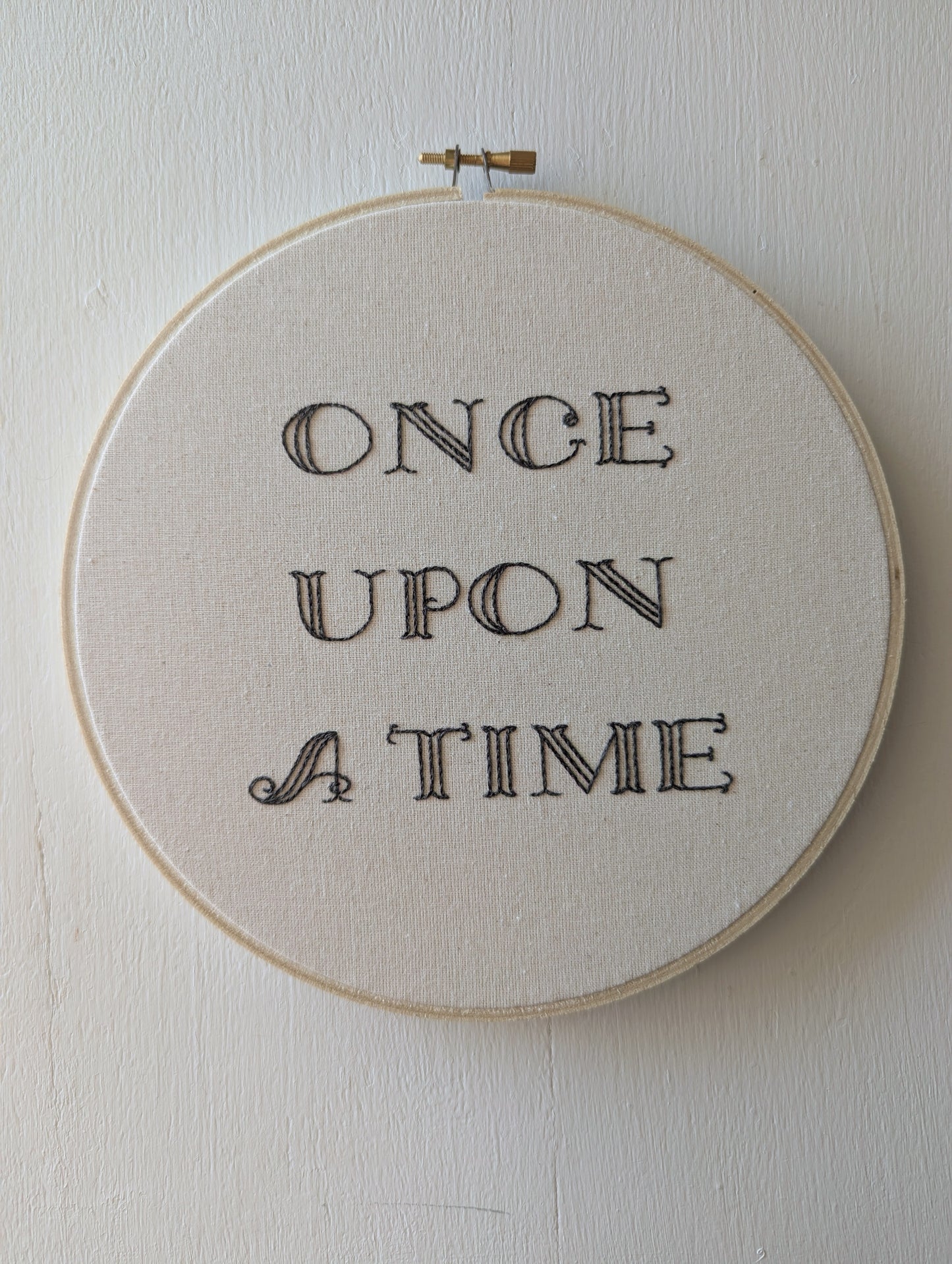 Quote Hoop 8" - Once upon a time