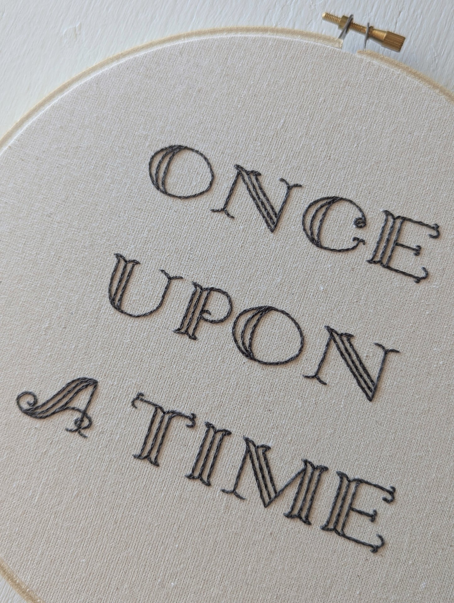 Quote Hoop 8" - Once upon a time