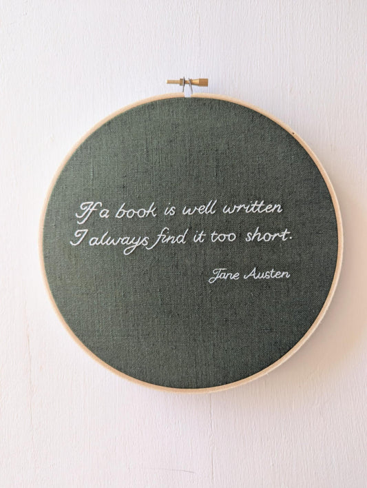 Quote Hoop 8" - Jane Austen {II}