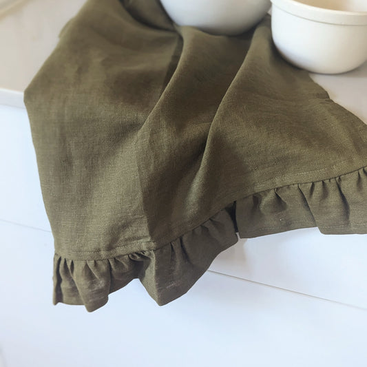 Linen Ruffle T-Towel