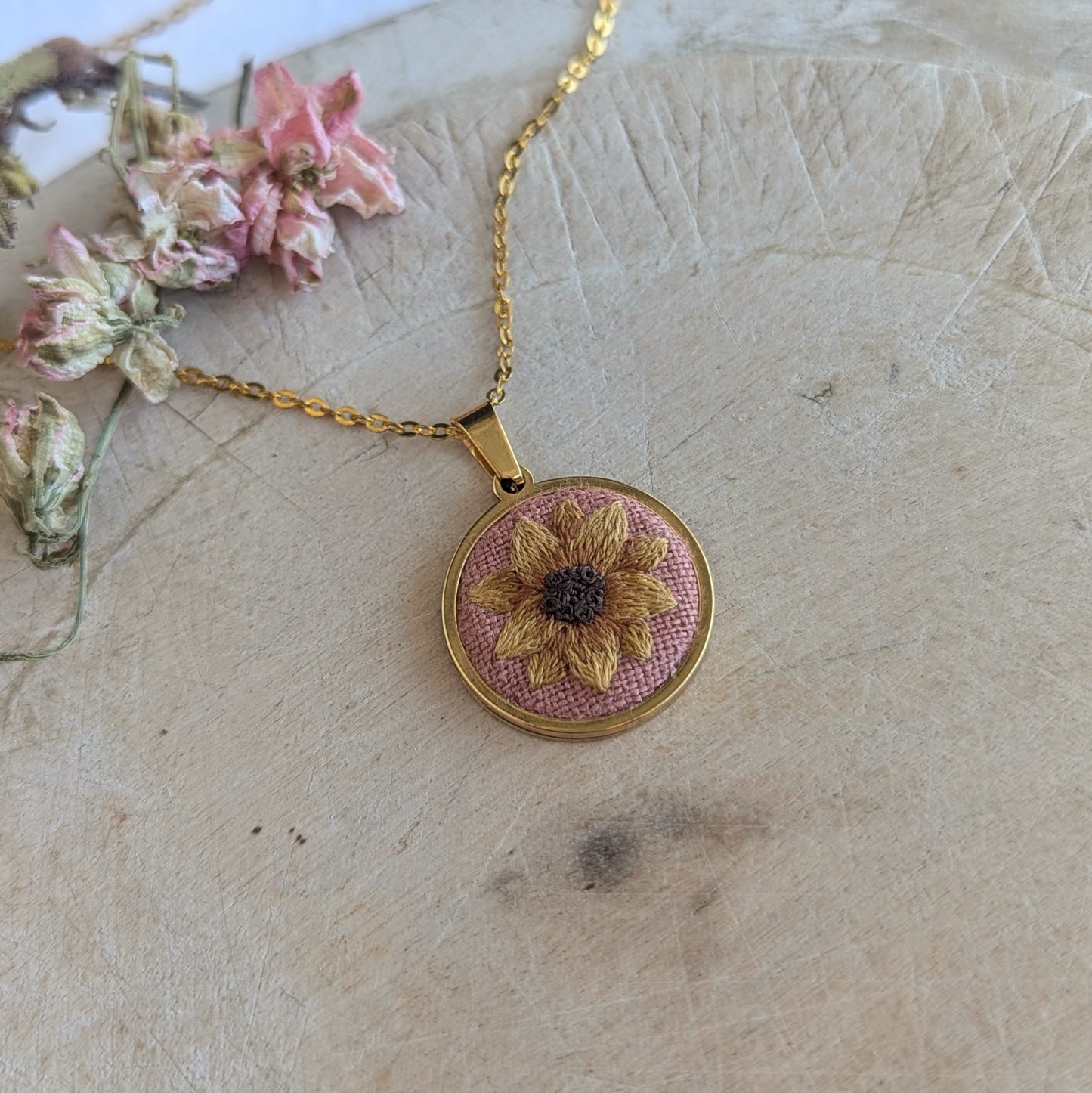 Rudbeckia Flower Pendant