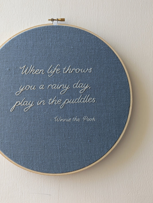 Quote Hoop 10" - Winnie the Pooh