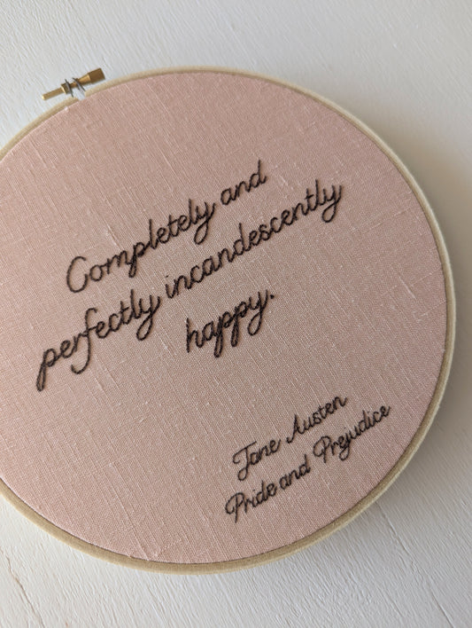 Quote Hoop 8" - Jane Austen {I}