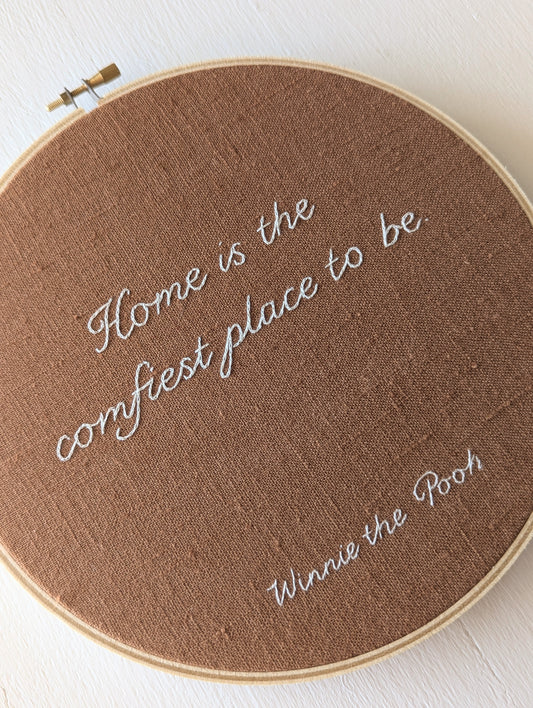 Quote Hoop 8" - Winnie the Pooh {I}