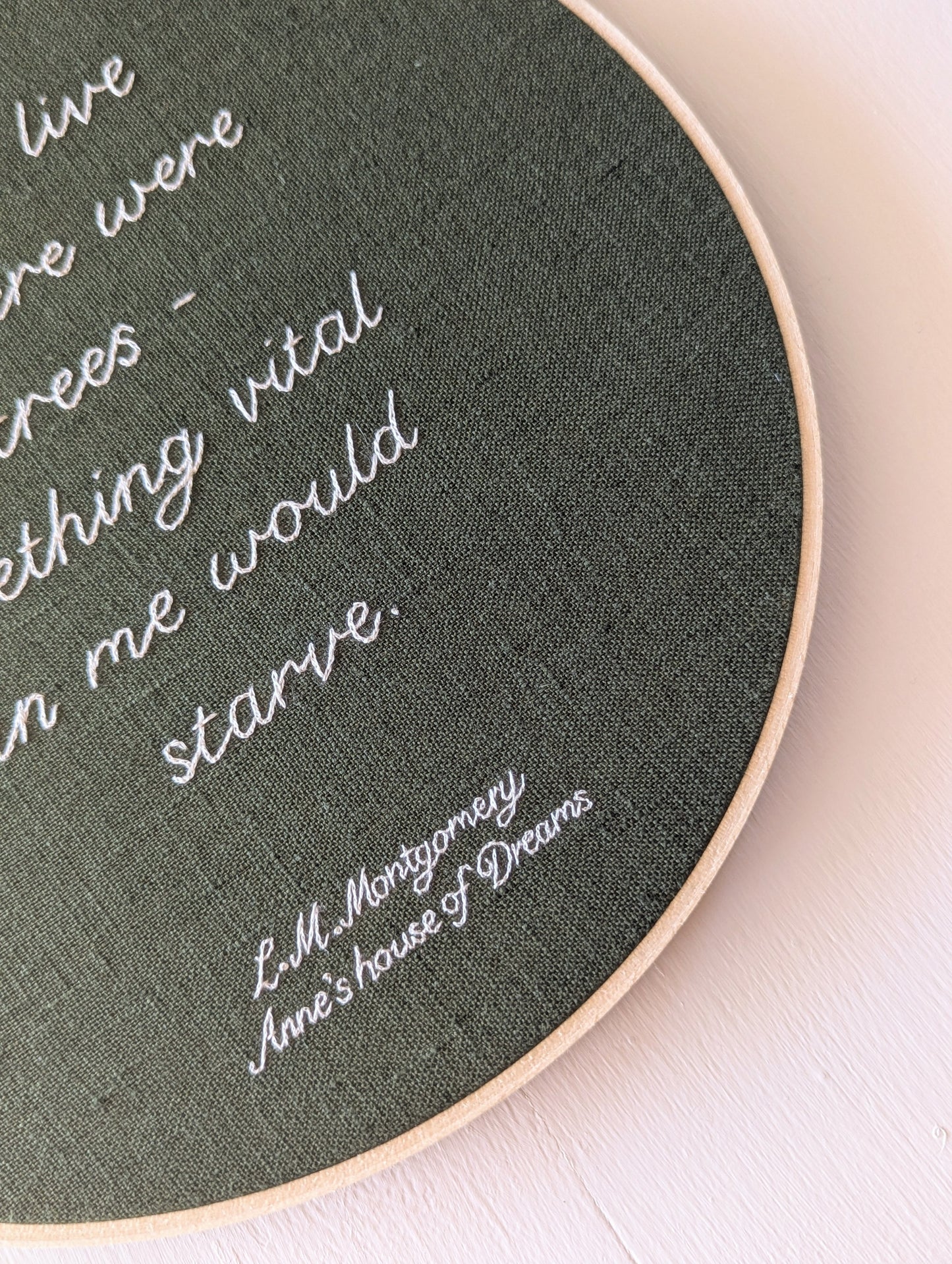 Quote Hoop 10" - L.M. Montgomery {II}