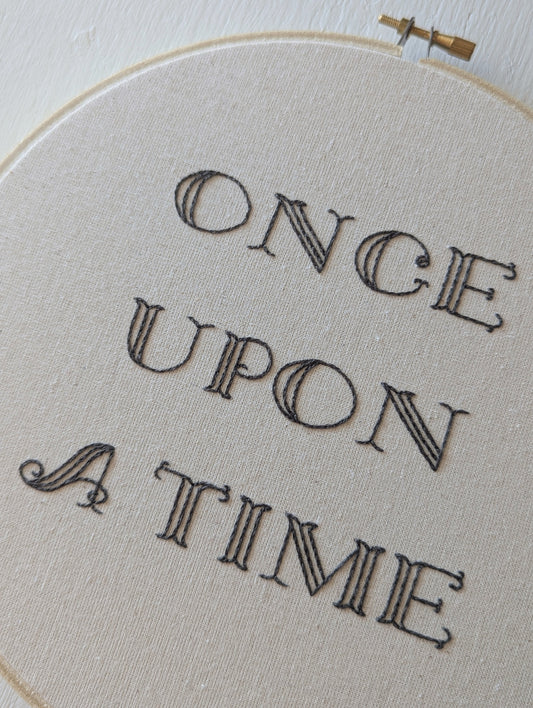 Quote Hoop 8" - Once upon a time