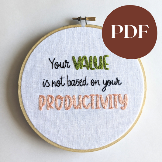 Your VALUE is not based on your PRODUCTIVITY PDF Pattern