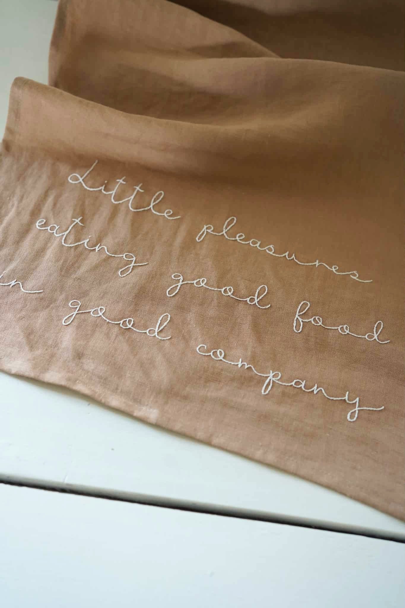Latte Table Runner: Little pleasures..