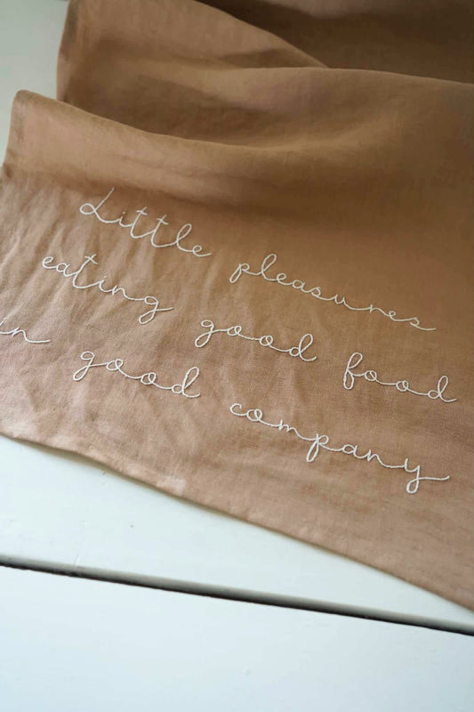 Latte Table Runner: Little pleasures..