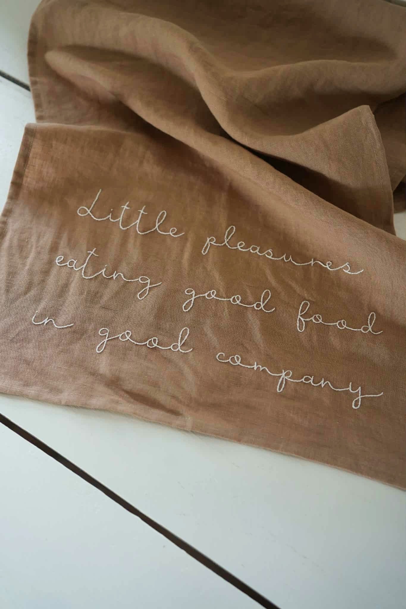 Latte Table Runner: Little pleasures..